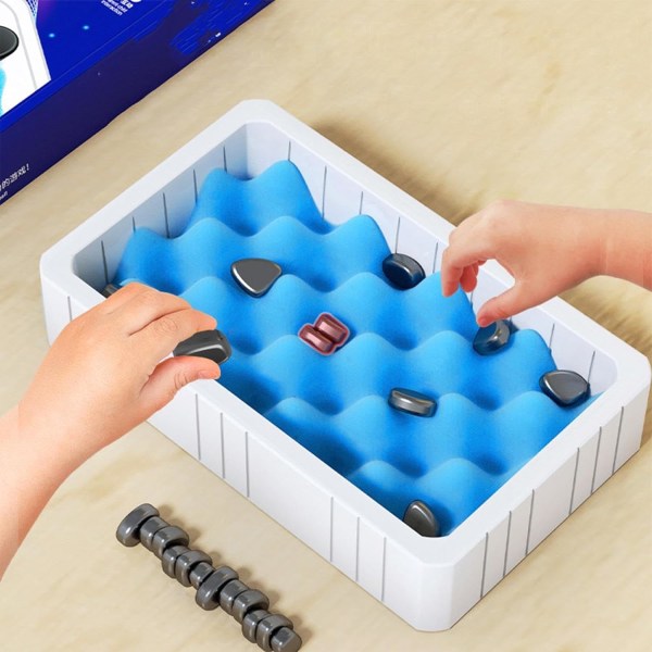 Magnetisk sjakkspill, Magnetbrettspill 2023, Magnetspill Hjemmebrettspill Skrivebordsmagnetspill (1 stk) Julegave til barn