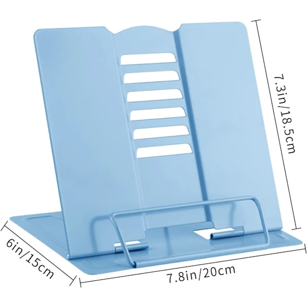 /EA/1 st (Grå) Justerbart Metalliskt Bokstöd för Kokböcker, Skolböcker