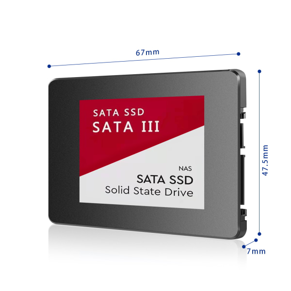 SSD højhastigheds 2,5-tommer indbygget solid state-drev SATA 3.0 500GB/1TB/2TB/4TB Röd 256 GB