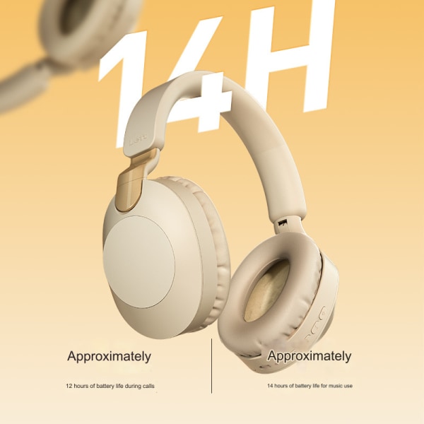 Uudet langattomat kuulokkeet Bluetooth kuulokkeet liikenteeseen, suuri kapasiteetti valaiseva Heavy Bass -peli Esports-kuulokkeet B2 Beige gold