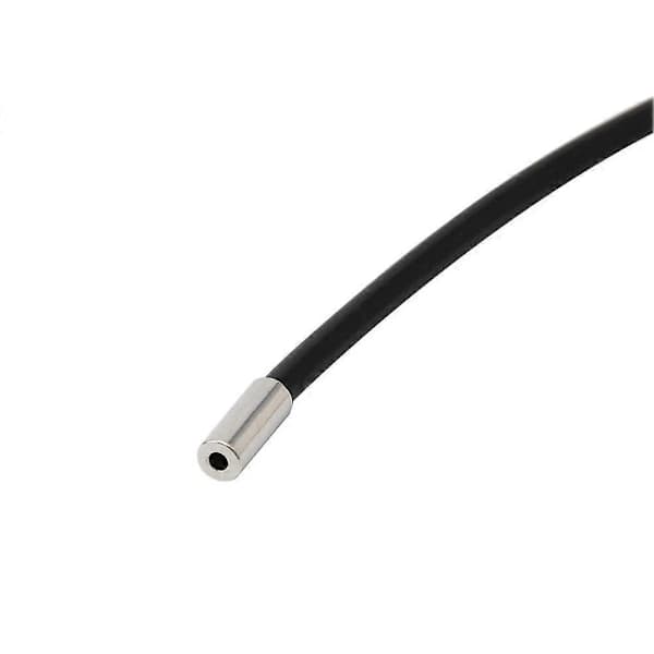 /EA/16 tommer 3mm Gummihalskæde med Rustfrit Stål Lås Smykke