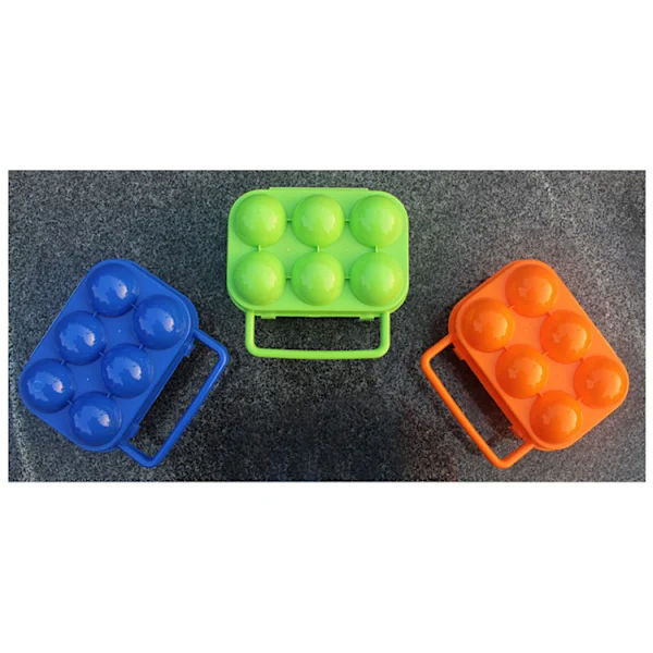 /EA/Bærbar Plast Eggboks 6 Rom Sammenleggbar Eggarrangør Lar