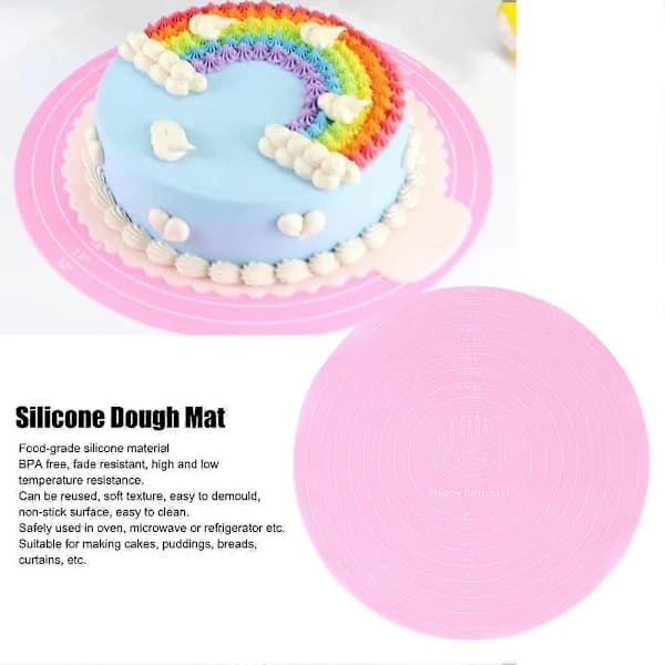 /EA/2 stk. Non-stick rund silikon deigmatte bakematte ark fôr for kakefat