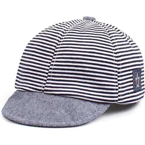 /EA/Stjernebroderet sommerbabyhat 6 - 36 måneder (tibetanske striber