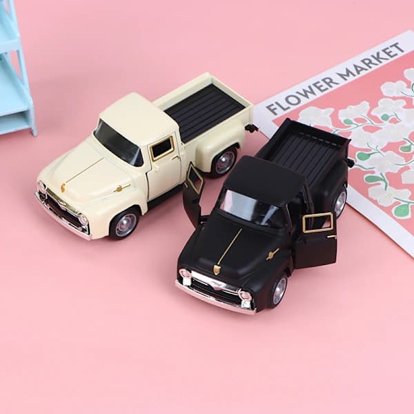 /EA/Klassisk Pickup Bilmodel Legering Diecasts Træk Tilbage Køretøj Rød