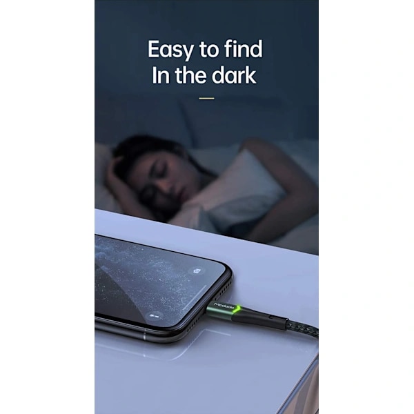 /EA/USB till Lightning iPhone-datakabel och laddningskabel, stöder snabbladdning
