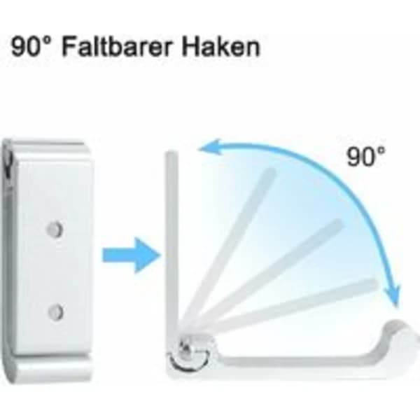/EA/Fällbar väggkrok, 3 hörlurshållare (silver) Fällbar aluminium Al