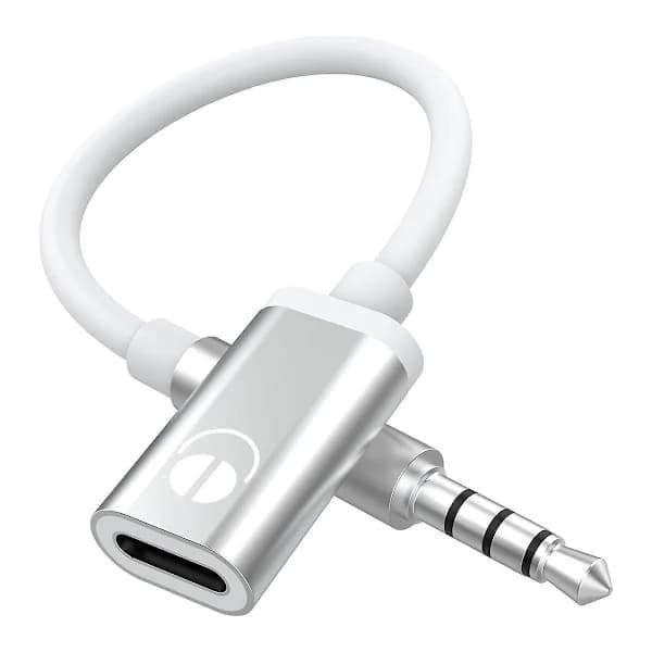 /EA/3,5 mm han til type C hun lydkabel, analogt lydjack hovedtelefon lydadapter til MP3-afspiller, bærbar computer, tablets Sølv