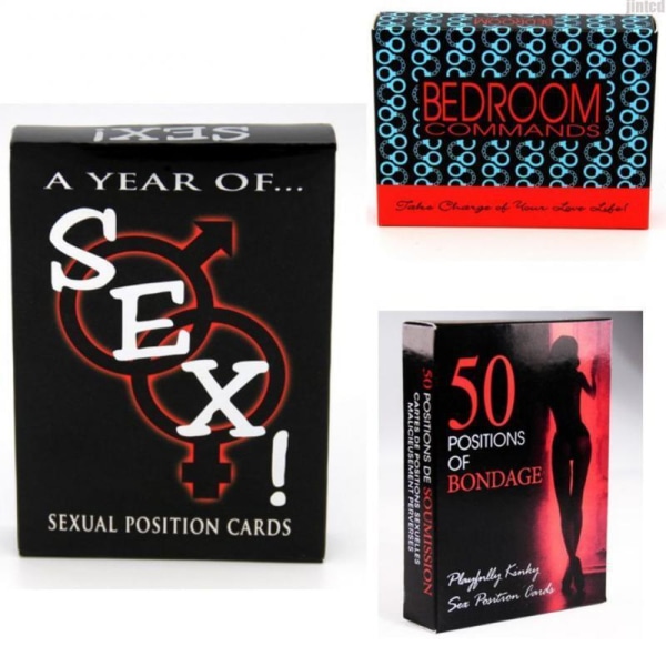Nytt morsomt SEX-KORTSPILL - Voksen seksuell posisjon Par Forspill -108 STK SOVEROMSKOMMANDOER