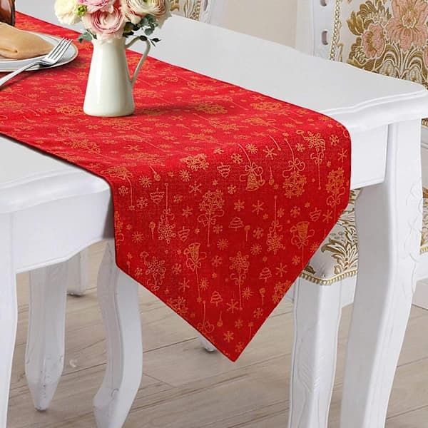 /EA/Julebordsløper Broderte Bordsløper Dekor Snøfnugg C