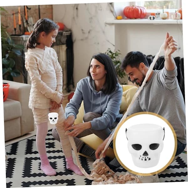 /EA/12 stk Halloween Gresskar Bøtte Hvit Bøtte Halloween Rom De