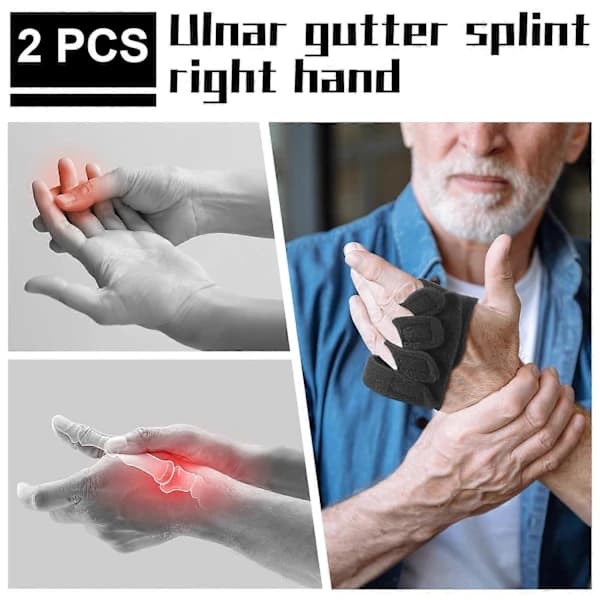 /EA/2 stk. Håndleddsskinne for ulnar deviasjon Høyre Håndskinne Knokeskinne MCP