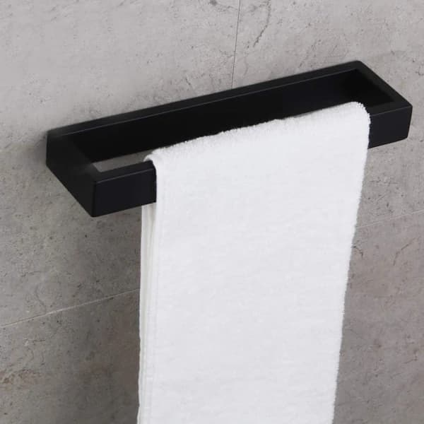 /EA/Moderne sort håndklædeholder SUS304 rustfrit stål håndklædeholder badeværelse
