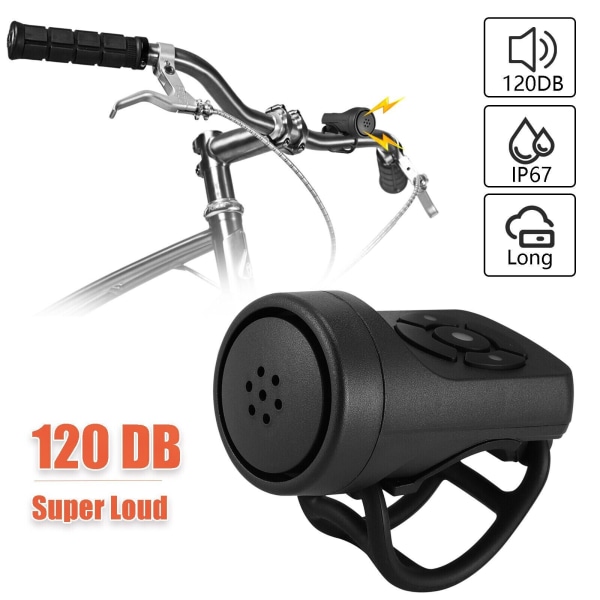 Cykelhorn Hög Elektrisk Bell MTB Cykel Cykeltillbehör USB Uppladdningsbar