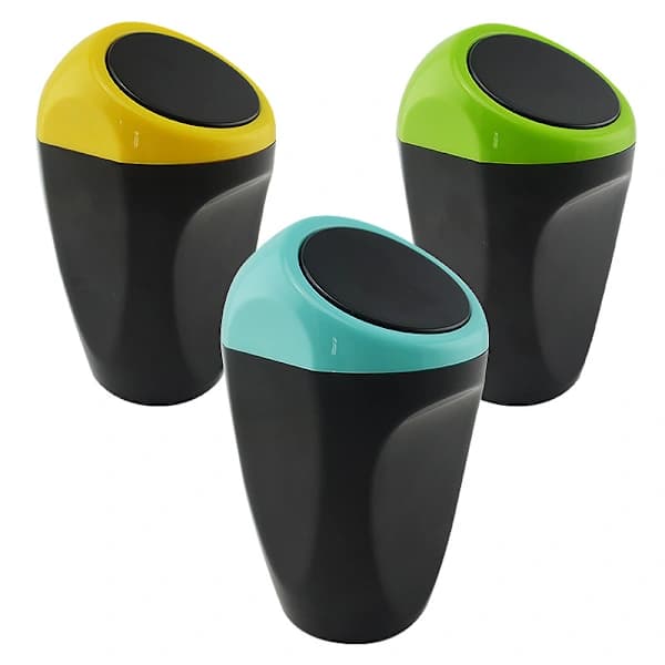 /EA/Mini Bil Papperskorg Plast Papperskorg Blå, 9 * 6 * 15CM Garba