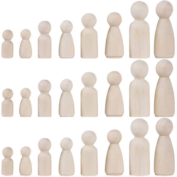 /EA/Träpinne-docka, Träfigurer för handmålad dekoration