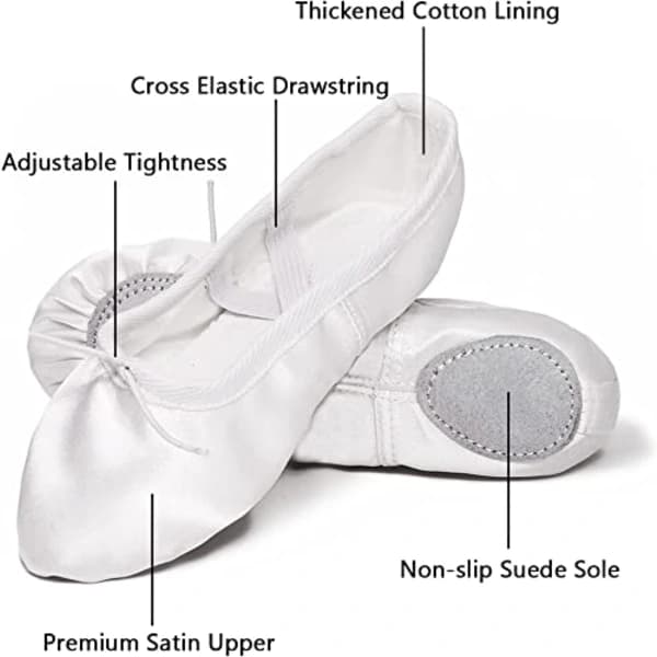 /EA/Balettskor Split Sole Dansskor Yogaskor Balettskor Slip