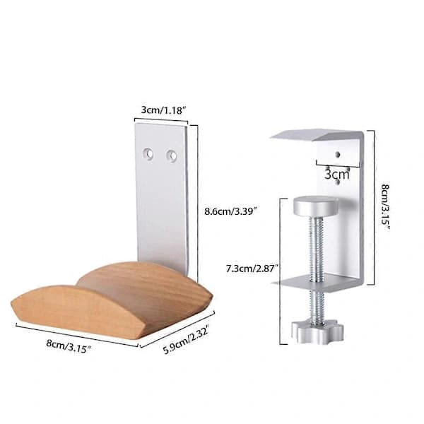 /EA/Solid Hovedtelefonholder Hovedtelefonstativ Hænger Rack U-formet Bog Sort