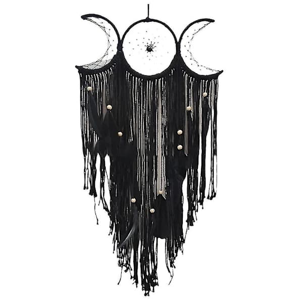 /EA/Triple Moon Goddess Boho Halvmåne Stor Drömfångare Dekor Hem 1