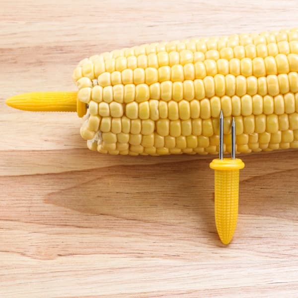 /EA/4 stk. majsgrillspyd i rustfrit stål