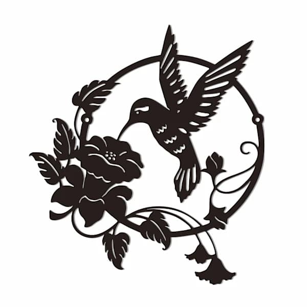 /EA/Rund metall Kolibri väggdekoration
