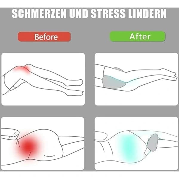 Kneepute for sidesovere, ortopedisk pute med memory foam