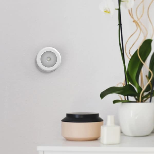 /EA/3-delt rund hvit trådløs LED-lampe med bevegelsessensor, egnet