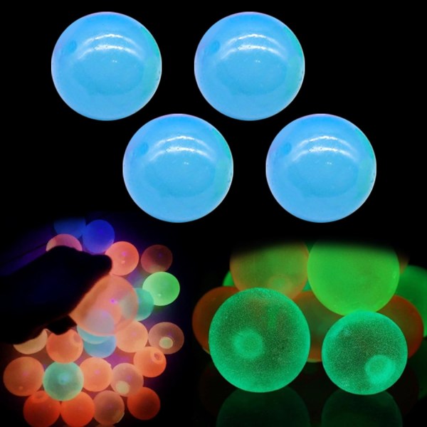 Lumiballs, Dreamballs - Ultimate 4st Set, Dream Balls Glow in The Dark That Stick Blå 4st