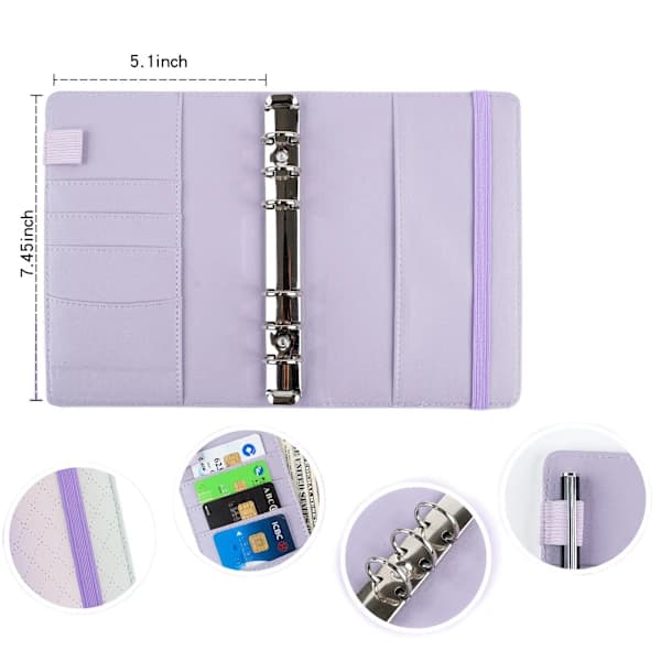 /EA/5,1*7,45 tommer Hardcover Pastel Journal med Sparkle E