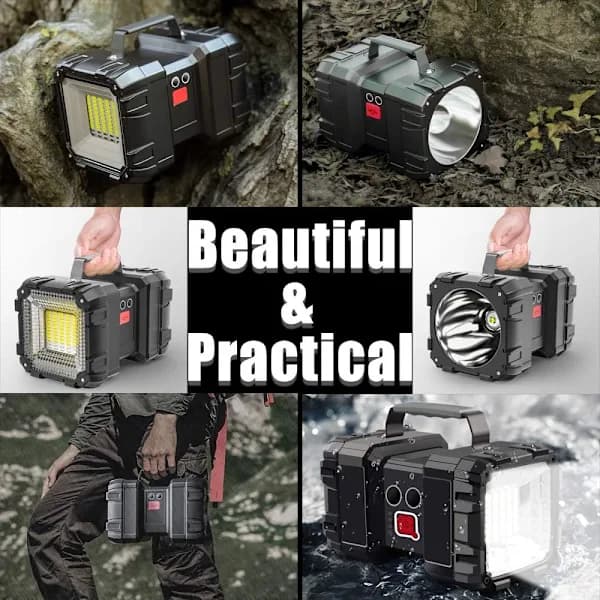 /EA/Ladattava taskulamppu, 10000 LED-taskulamppu 1200LM kapasiteetti 20
