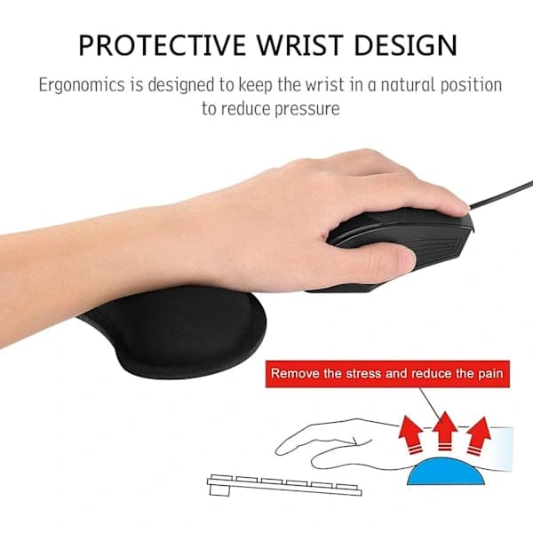/EA/Tangentbords handledsstöd och gelmus handledsstöd, ergonomiskt handledsstöd
