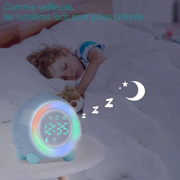 /EA/Børnevækkeur Lysstærk LED Digital Natlampe Smart USB M