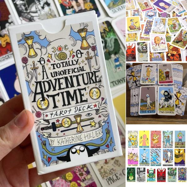 78 stk Adventure Times Tarot for begyndere Klassiske Tarot-brætspilskort äventyrstid tarot