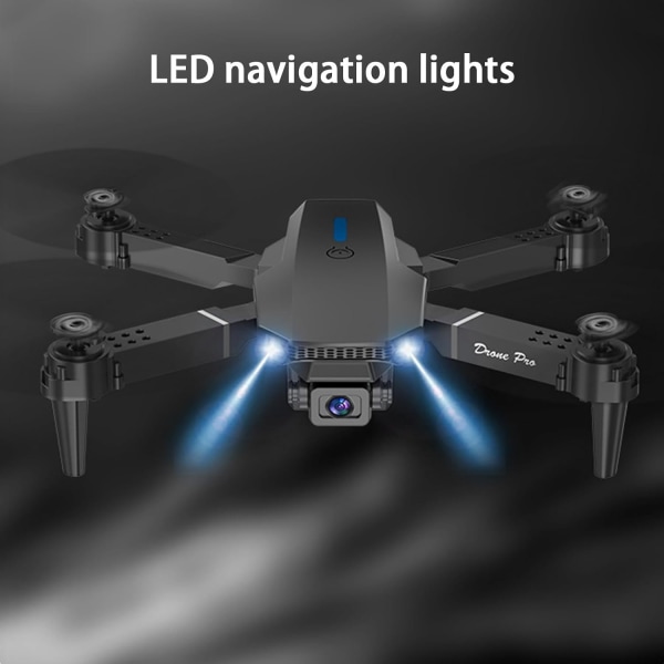 Drone med videokamera, drone med dubbla 1080p Hd Fpv-kamera fjärrkontroll CoBlack