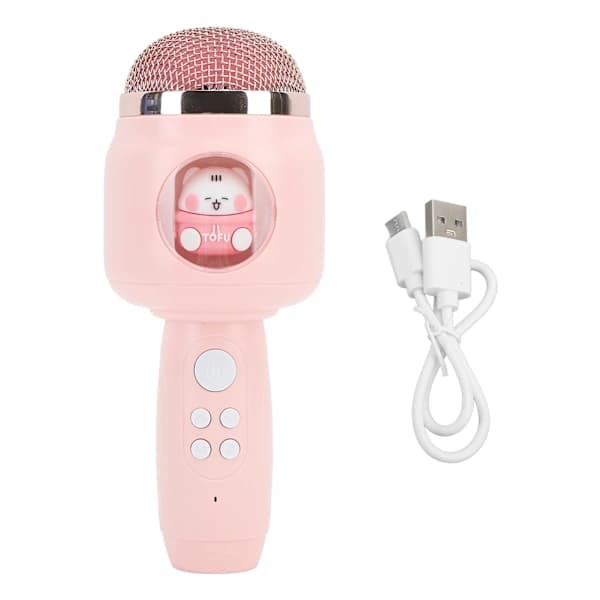/EA/Bærbar trådløs Bluetooth-mikrofonhøyttaler for Android, iPhone, bærbar PC, nettbrett, stasjonær - Rosa