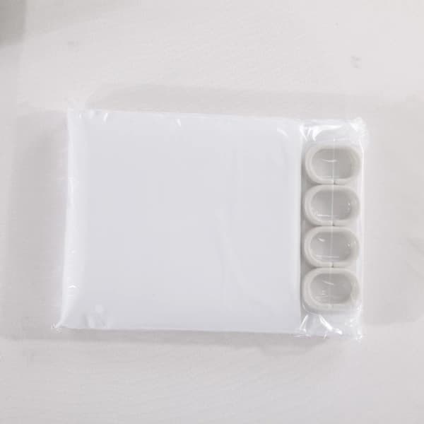 /EA/Vittsäker bruseforhæng hvid, bruseforhæng 180x200