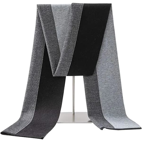 /EA/Merinoullscarf för män, lång vinterhalsduk med presentförpackning
