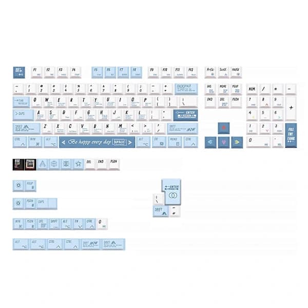 /EA/136 Tangenter Programmer Keycap Cherry Profil PBT Dye Subbed för Mekaniskt Tangentbord