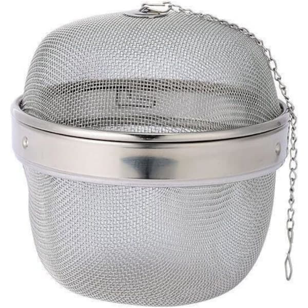 /EA/12,7 cm Krydderiinfuser/tebold i rustfrit stål, forlænget kædekrog, tekoncentrator til brygning af te, krydderier og smagsstoffer