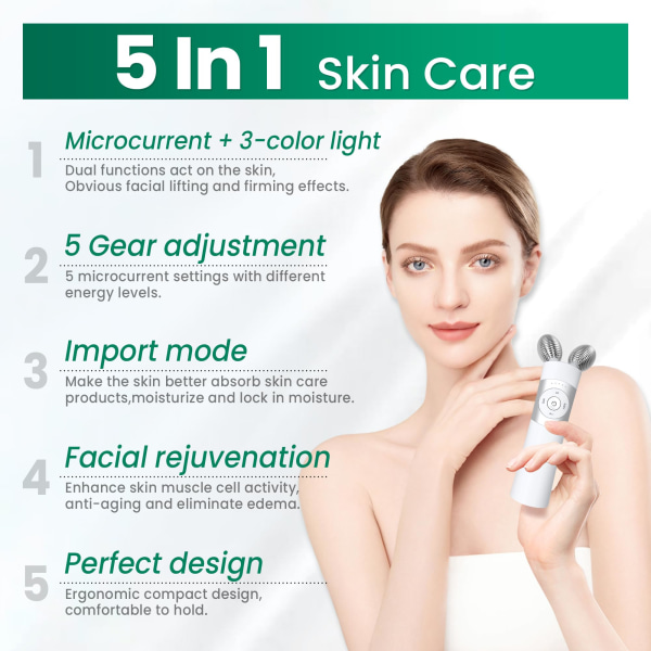 EMS mikroströms elektriska skönhetsinstrument kan lyfta och forma huden för att uppnå syftet med hudföryngring och borttagning av rynkor.