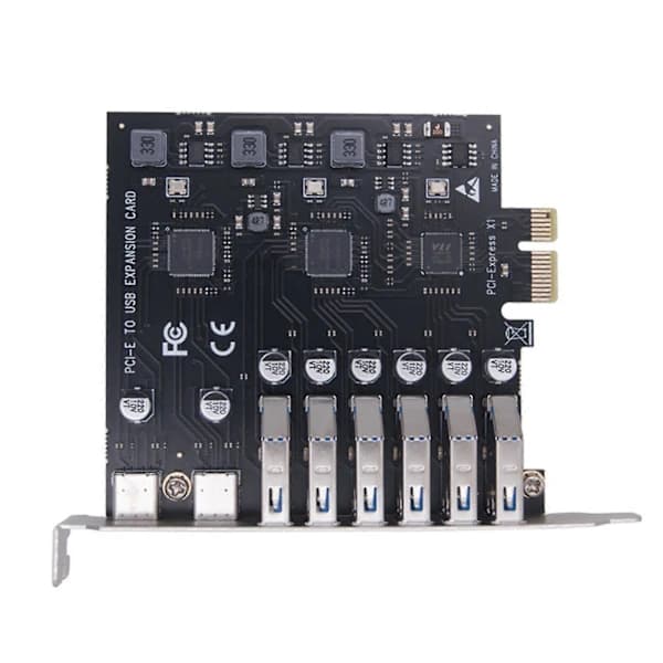 /EA/PCI för Express till USB3.2 Controller Expansionskort HUB PCIE USB 3.2 Kort Typ C