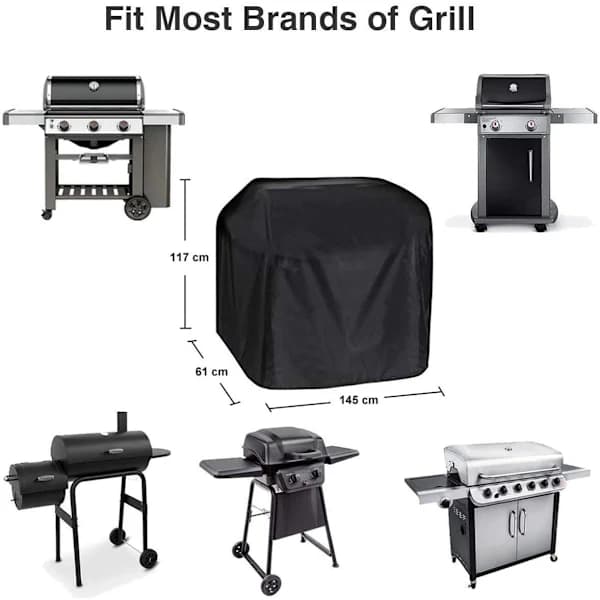 /EA/Grillovertræk, Gasgrillovertræk, Holdbart 210D Oxford BBQ-beskyttelse