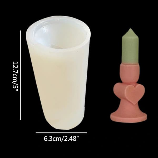 /EA/Hjerteformet silikone lysform Aromaterapi lys til bryllupsfestdekorationer