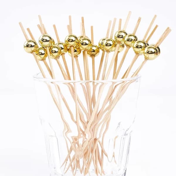 /EA/100 Bambuspinde Håndlavede Cocktailpinde 12CM Træ Tandstikker