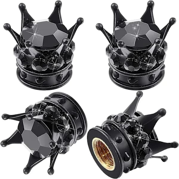 /EA/4 stk. Bling Håndlagde Krystall Rhinestone Krone Dekkventilhetter