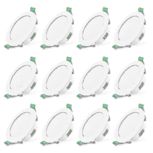 /EA/12 stk. 7W Vita LED Downlight Indbyggede Loftlamper Tynde Spotlights