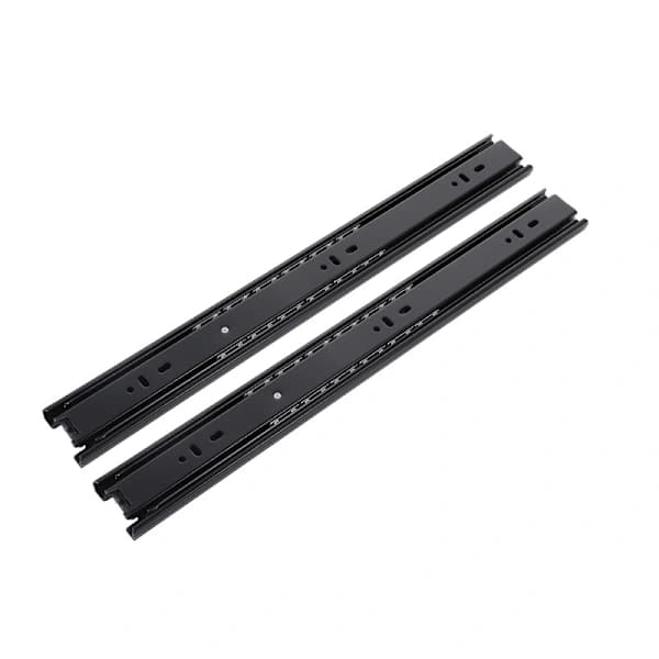 /EA/1 par (2 st) Full Extension Slides Svart 250mm (Infälld) Kula