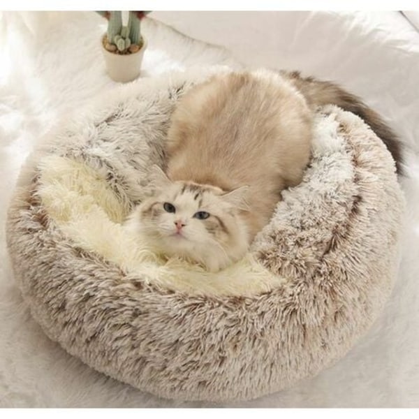 Ineasicer Fluffy Cat Bed Anti Stress Ekstra myk beroligende hundeseng XL Sofa