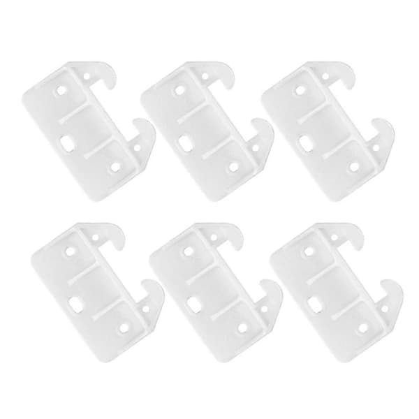 /EA/Erstatningsdele til skuffeskinner Nem installation Enkle hvide plastskuffeskinner 6 stk