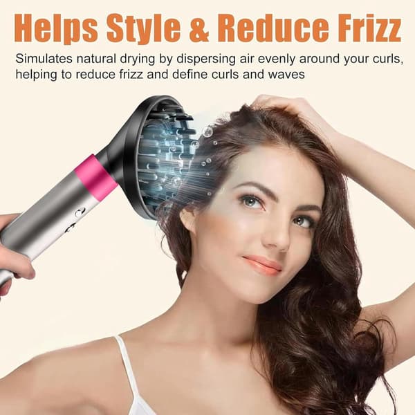 Hårtørrer Diffuser Tilbehør til Dyson Airwrap Styler HS05 HS03 HS01, Universal Konverter Styling Dyse, Sort
